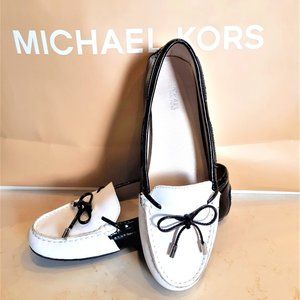 Michael KORS  black / white leather  moccasin